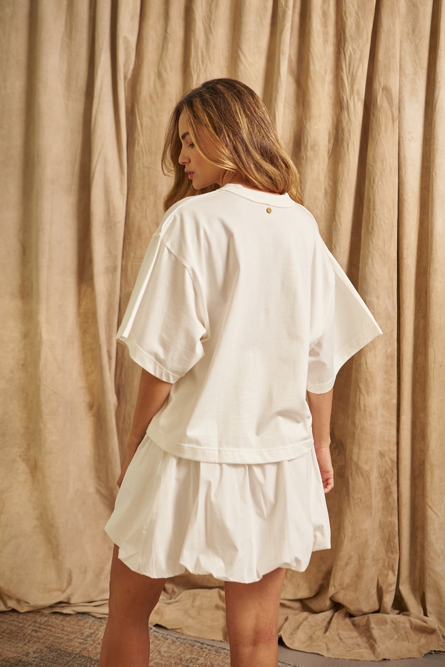 Camiseta oversized cruda