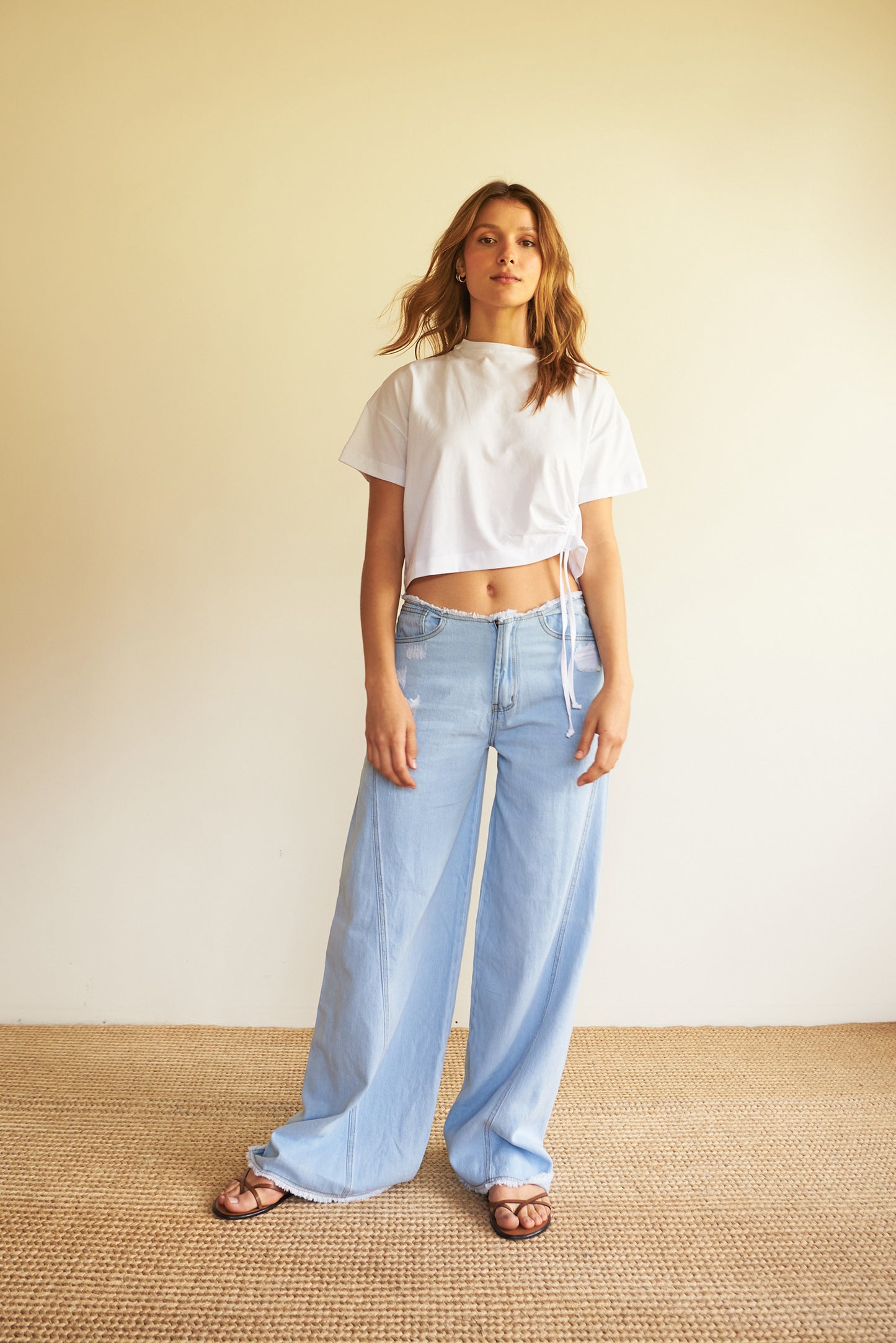 Camiseta Ruche Lateral - R O P A J E --
