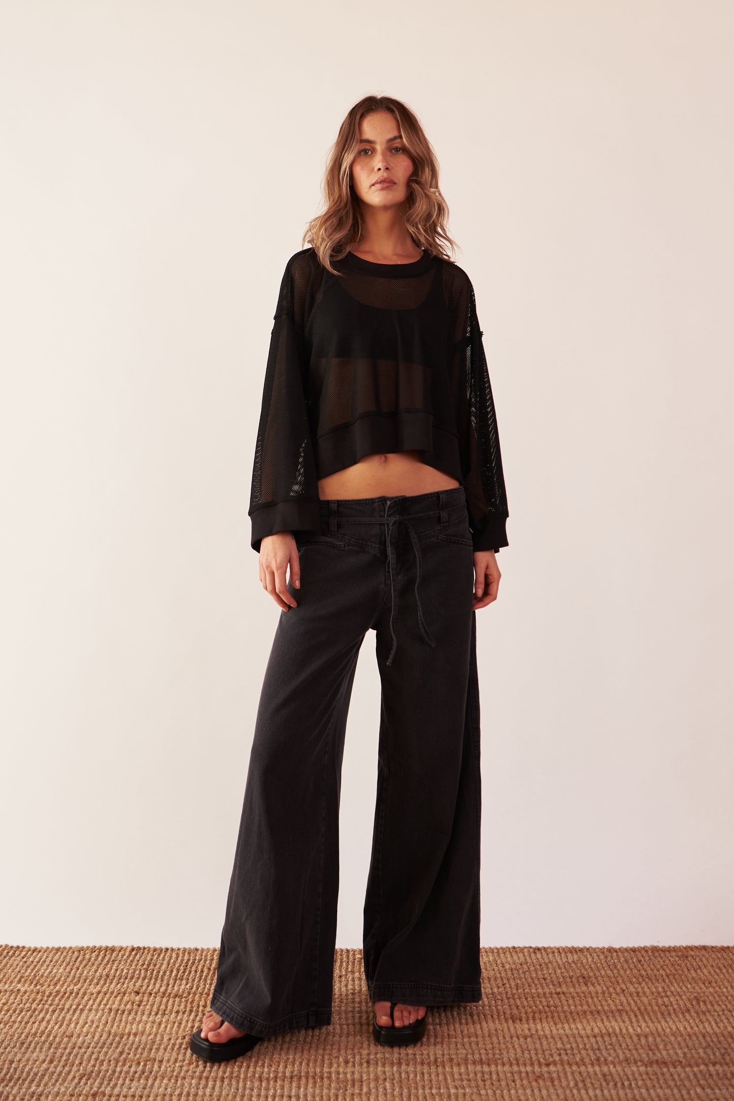Camiseta malla oversized - R O P A J E