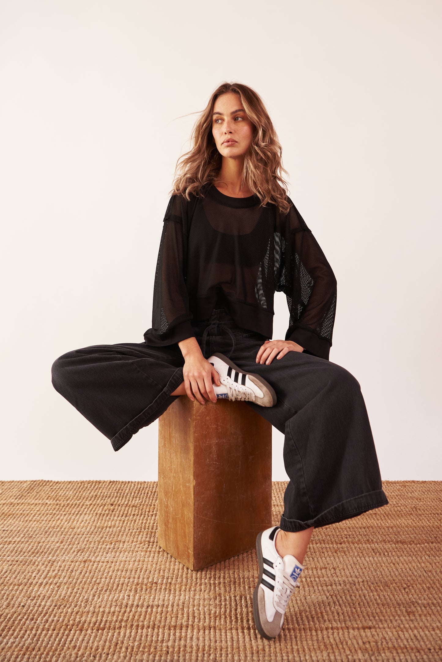 Camiseta malla oversized - R O P A J E