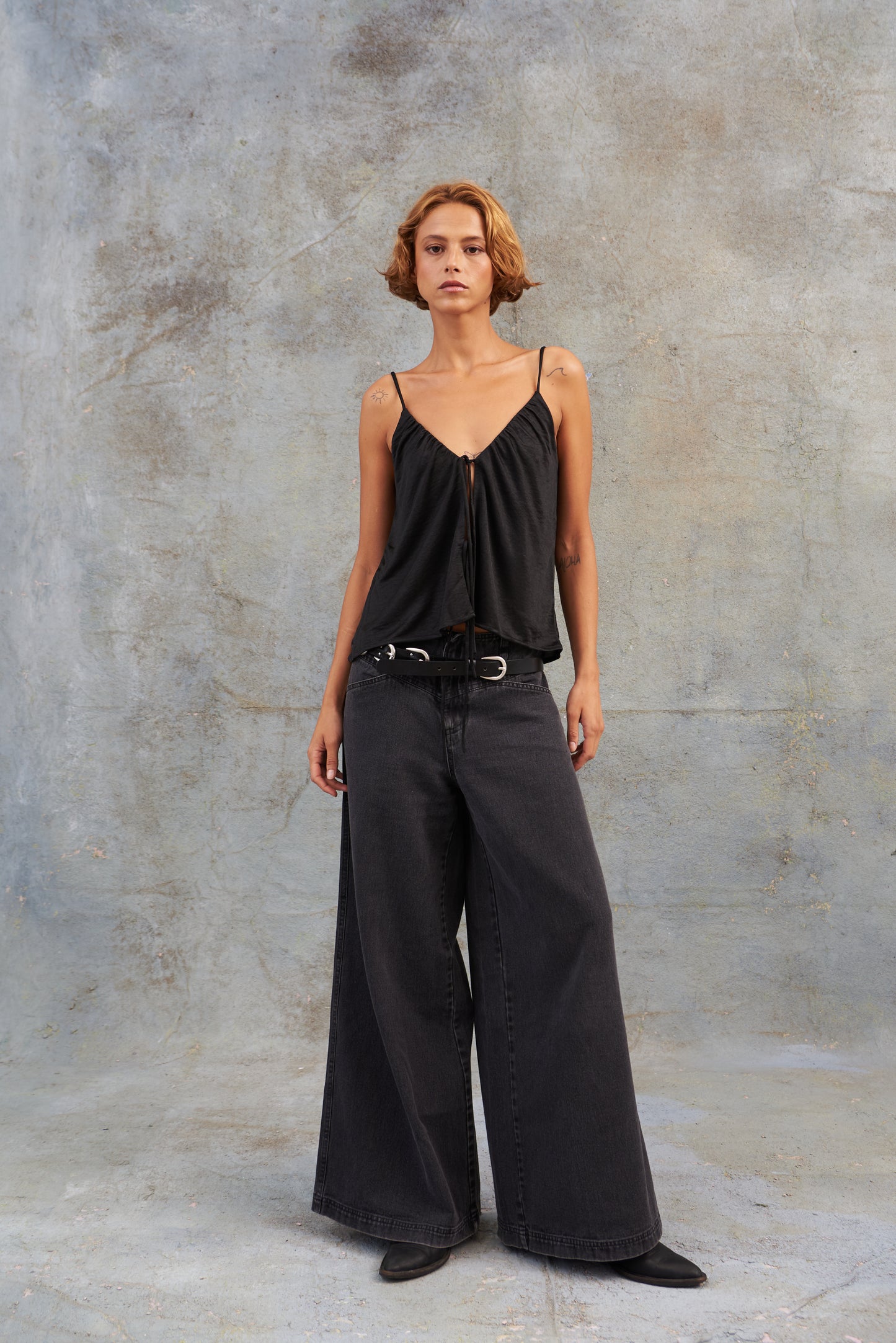 Chaleco Satín Negro