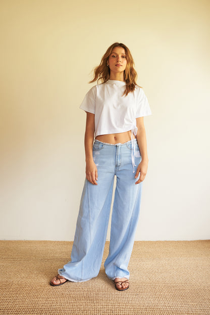 Camiseta Ruche Lateral - R O P A J E   --