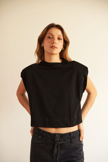 Camiseta Boxy Hombreras - R O P A J E   -