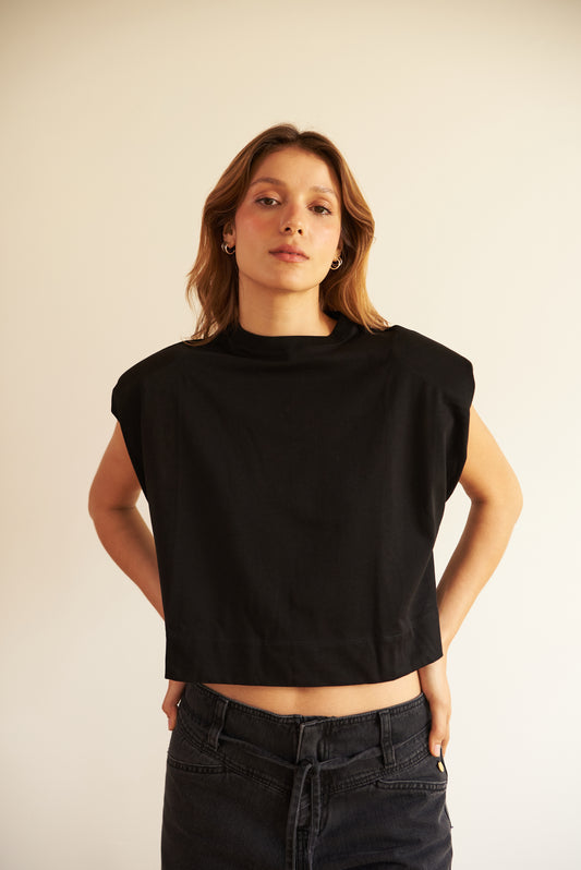 Camiseta Boxy Hombreras - R O P A J E   -