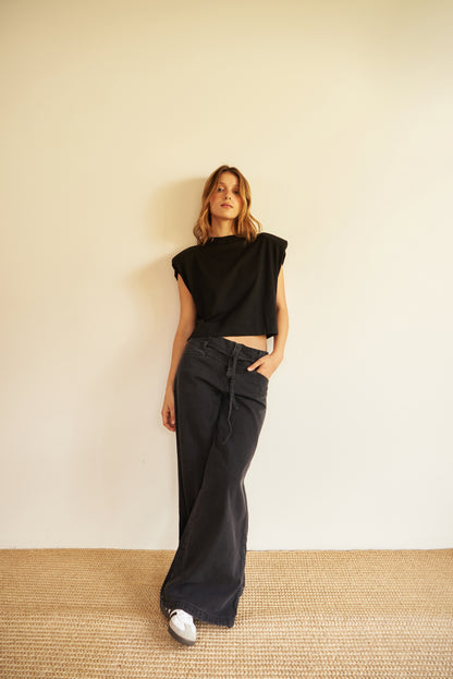Camiseta Boxy Hombreras - R O P A J E   -