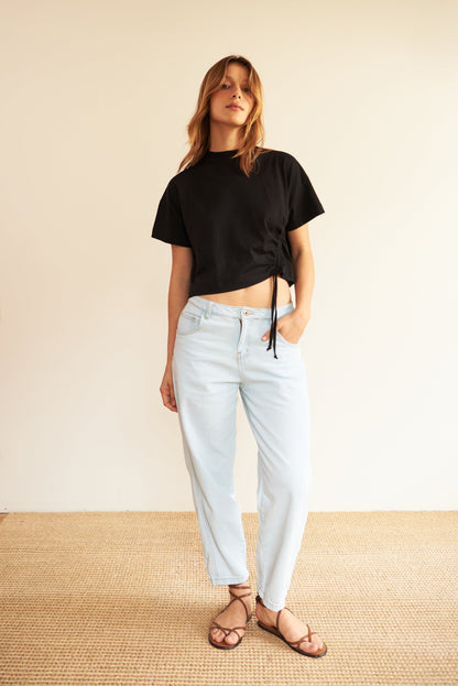 Camiseta Ruche Lateral - R O P A J E   --