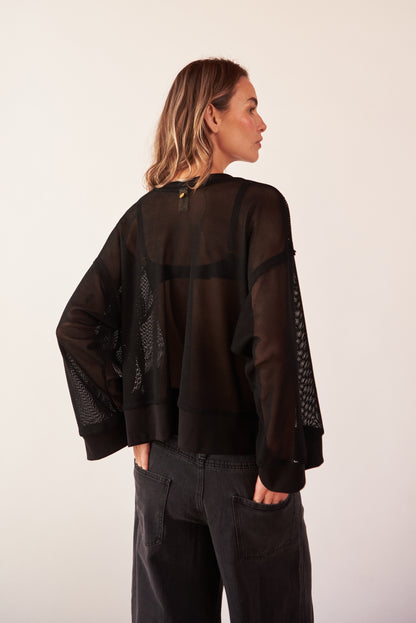 Camiseta malla oversized - R O P A J E   