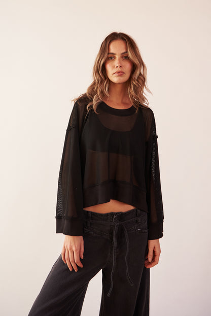 Camiseta malla oversized - R O P A J E   