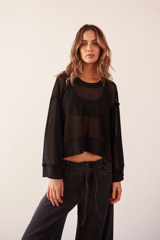 Camiseta malla oversized - R O P A J E   