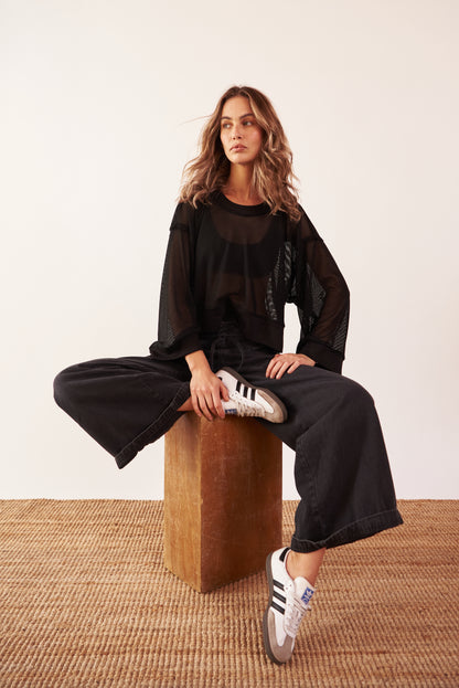 Camiseta malla oversized - R O P A J E   