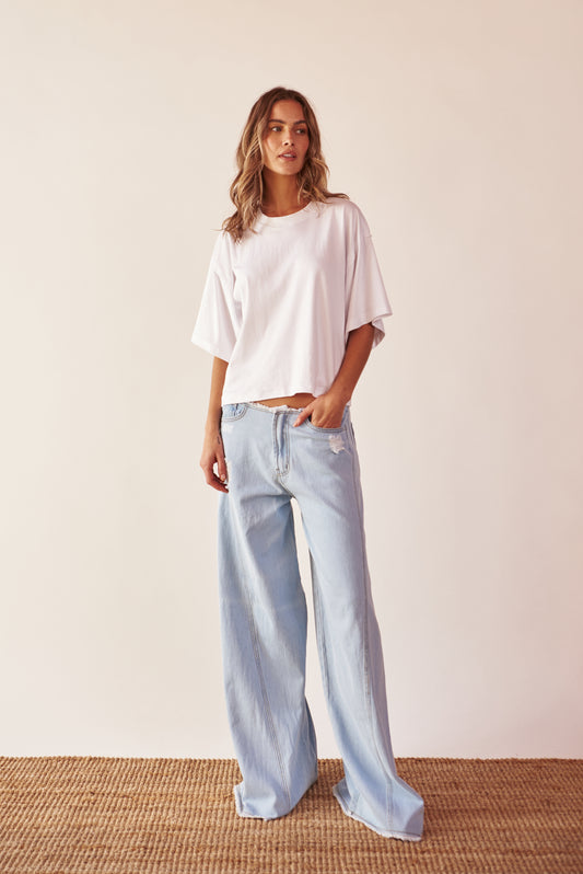 Camiseta oversized blanca - R O P A J E   