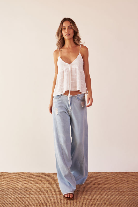 Camisa siza tiras blanca - R O P A J E   
