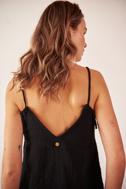 Camisa siza tiras negra - R O P A J E   