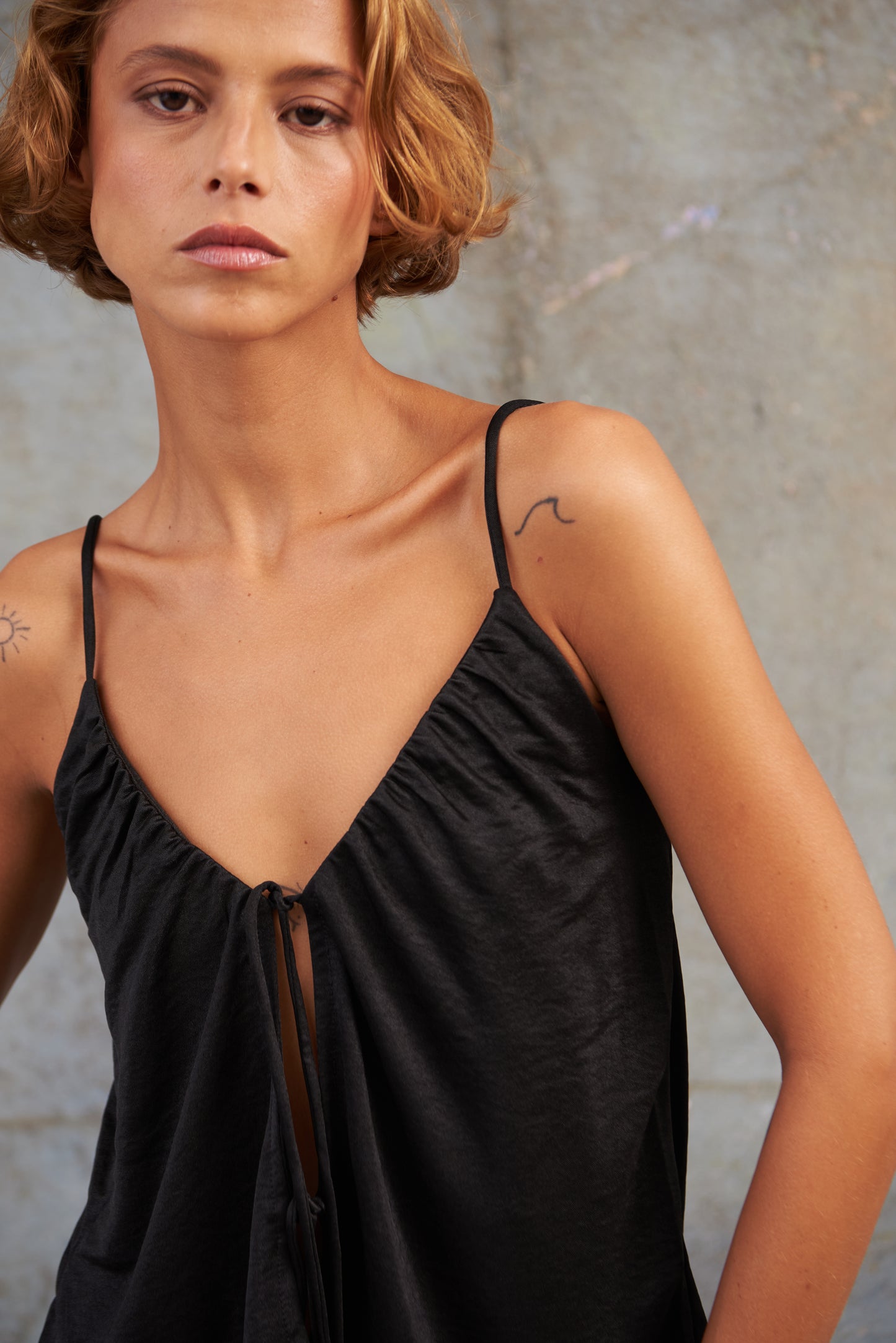 Chaleco Satín Negro