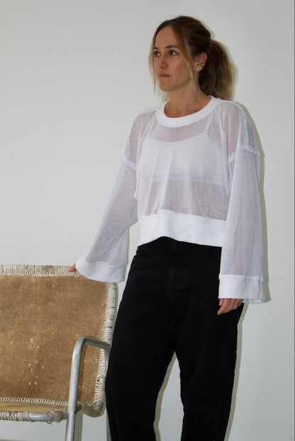 Camiseta malla oversized